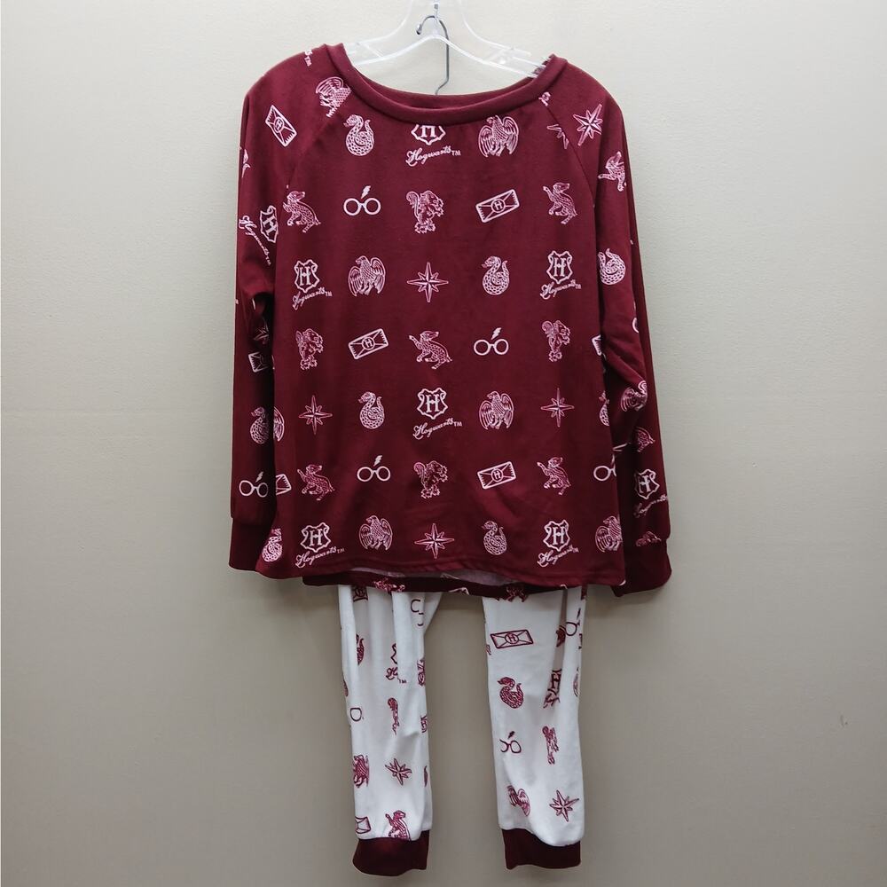 Wizarding World Harry Potter Pajama Set Sleepwear Size Medium Micro Fleece